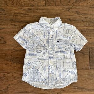 Vineyard Vines Toddler Nautical Short Sleeve Shirt (3T)